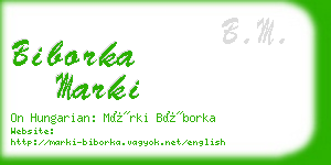 biborka marki business card